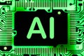 Abstract,close up of Mainboard Electronic computer background. artificial intelligence, ai