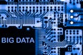 Abstract,close up of Mainboard Electronic computer background.Big data Royalty Free Stock Photo