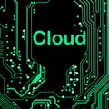 Abstract,close up of Mainboard Electronic computer background. cloud storage Royalty Free Stock Photo