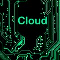 Abstract,close up of Mainboard Electronic computer background. cloud storage