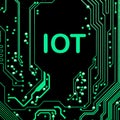 Abstract,close up of Mainboard Electronic computer background. IOT,Internet of Things Royalty Free Stock Photo