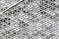 Abstract close up of modern exterior architectural metal wall pa Royalty Free Stock Photo