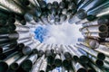 Abstract close up view of the Sibelius Monument in downtown Helsinki