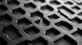 Close up of Black Textured Geometric Pattern With Diamond and Square Shapes Royalty Free Stock Photo