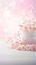 Abstract Close Up Wedding Cake Flowers Background Wallpaper.