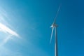 Abstract close-up of wind turbine close-up producing clean and renewable energy Royalty Free Stock Photo