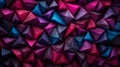 Abstract closeup background of sharp, angular triangular shapes, showcasing geometric symmetry