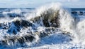 Ocean sea water crashing tsunami wave Royalty Free Stock Photo