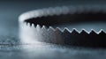 Abstract closeup of a jagged metallic ring with sharp teeth. The textured surface and focused detail create a modern, industrial Royalty Free Stock Photo