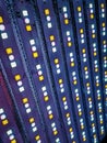 An abstract closeup of a RBG LED panel for lighting. Royalty Free Stock Photo