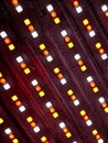 An abstract closeup of a RBG LED panel for lighting. Royalty Free Stock Photo