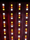 An abstract closeup of a RBG LED panel for lighting.