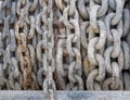 Metal Chains Rusty and Closeup