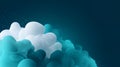 Secure Cloud Background with Copy Space â Abstract 3D Cloud Layers Representing Encrypted Storage, Data Protection Royalty Free Stock Photo