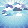 Abstract cloud background puzzle