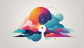 Abstract cloud computing background Royalty Free Stock Photo