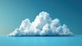 Abstract Cloud Computing Concept - Digital Network and Technology Visualization with Futuristic Graphics and Data Royalty Free Stock Photo