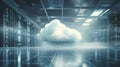 Abstract cloud computing technology background. Ai generated Royalty Free Stock Photo