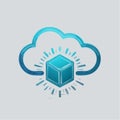 Abstract Cloud Computing Technology Icon Royalty Free Stock Photo