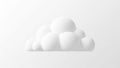 Abstract cloud design with smooth rounded shapes resembling cumulus clouds Royalty Free Stock Photo