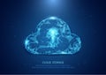 Abstract cloud form of a starry sky technology internet, data. Royalty Free Stock Photo