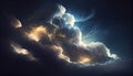 Generative AI, Starry Night Dreams: An Abstract Celestial Formation of Dark Clouds and Subtle Stars