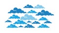 Abstract Cloud Formations for Dynamic Weather Graphics, vector design Generative AI Royalty Free Stock Photo
