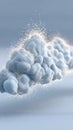Abstract cloud formations with floating particles in blue tones Royalty Free Stock Photo