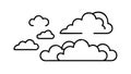 Abstract Cloud Formations Outline Icon, vector design Generative AI Royalty Free Stock Photo