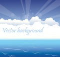 Abstract cloud and sea background