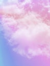 Abstract cloud and sky with a pastel rainbow colored background. Royalty Free Stock Photo