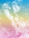 Abstract cloud and sky with a pastel rainbow-colored background Royalty Free Stock Photo