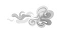 Abstract Cloud or Smoke Puffs Vector Dynamic Weather Element Icon vector design Generative AI Royalty Free Stock Photo