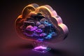 Abstract cloud storage computing, advanced artificial intelligence technology. Generative Ai Royalty Free Stock Photo