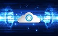 Abstract cloud technology in the future background, vector illustration Royalty Free Stock Photo