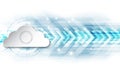 Abstract cloud technology super speed in the future background, vector illustration Royalty Free Stock Photo