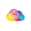 Tree religious cross symbol icon vector design.