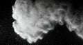 Abstract Cloud of White Powder Exploding on Black Background Royalty Free Stock Photo