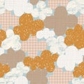 Abstract cloudscape, vintage pattern illustration