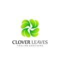 Abstract Clover Leaves Logos Design Vector Illustration Template