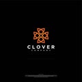 ABSTRACT CLOVER LOGO , VECTOR ILLUSTRATION