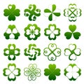 Abstract clover symbol set