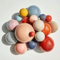 Abstract Cluster of Colorful Spheres