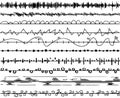 Abstract cluster of horizontal patterns.