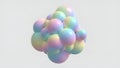 Abstract Cluster of Pastel Spheres Royalty Free Stock Photo