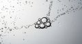 Abstract cluster of water bubbles forming dynamic composition macro liquid texture Royalty Free Stock Photo