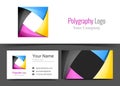 Abstract CMYK Printing Services Media Center Corporate Logo