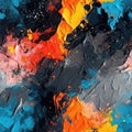 abstract coal color painting with grunge texture