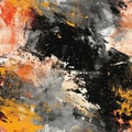 abstract coal color painting with grunge texture