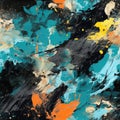abstract coal color painting with grunge texture